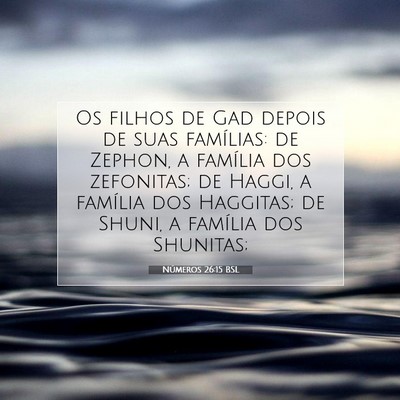 Números 26:15 Versículo Bíblico Explicado