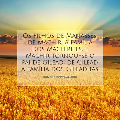 Números 26:29 Versículo Bíblico Explicado