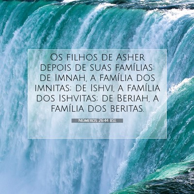 Números 26:44 Versículo Bíblico Explicado