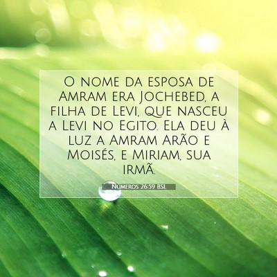 Números 26:59 Versículo Bíblico Explicado
