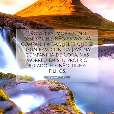 Números 27:3 Versículo Bíblico Explicado