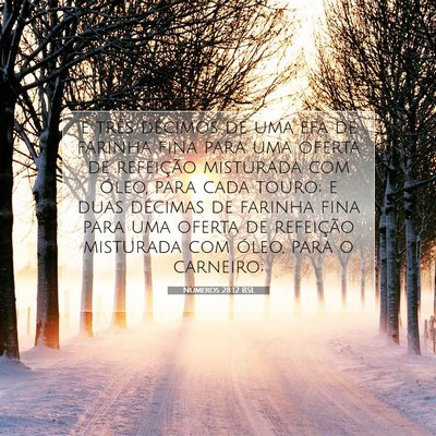 Números 28:12 BSL Imagem do Versículo Bíblico