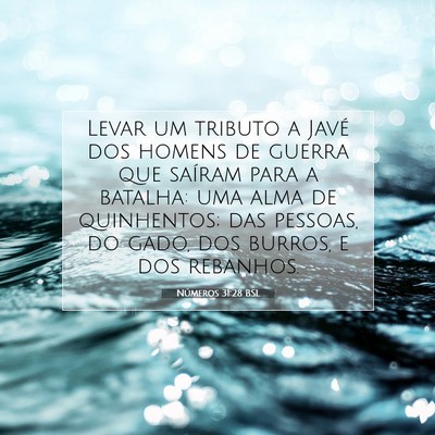 Números 31:28 Versículo Bíblico Explicado