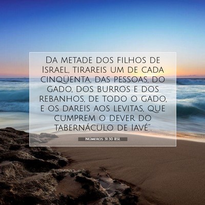 Números 31:30 Versículo Bíblico Explicado