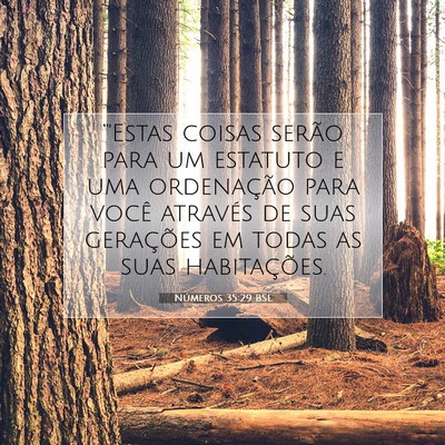 Números 35:29 Versículo Bíblico Explicado