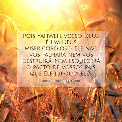 Deuteronômio 4:31 BSL Imagem do Versículo Bíblico