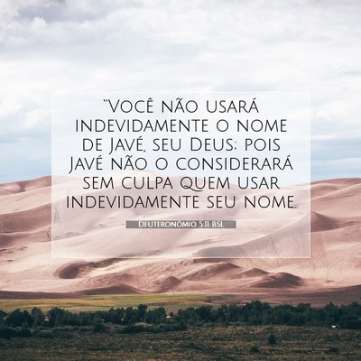 Deuteronômio 5:11 BSL Imagem do Versículo Bíblico