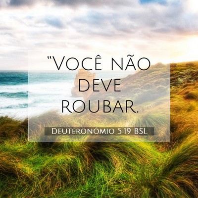 Deuteronômio 5:19 BSL Imagem do Versículo Bíblico