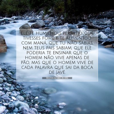 Deuteronômio 8:3 BSL Imagem do Versículo Bíblico