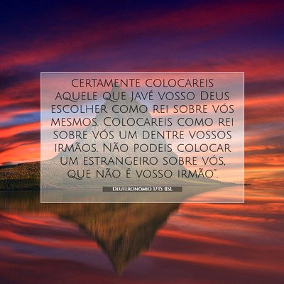 Deuteronômio 17:15 BSL Imagem do Versículo Bíblico