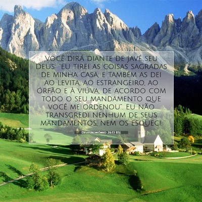 Deuteronômio 26:13 Versículo Bíblico Explicado