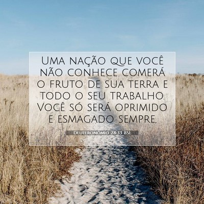 Deuteronômio 28:33 BSL Imagem do Versículo Bíblico