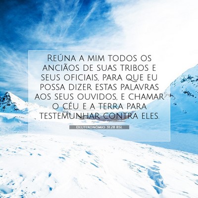 Deuteronômio 31:28 BSL Imagem do Versículo Bíblico