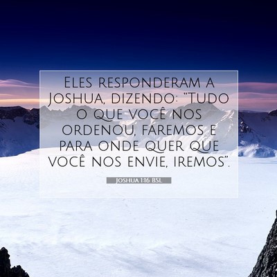 Joshua 1:16 Versículo Bíblico Explicado
