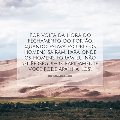 Joshua 2:5 Versículo Bíblico Explicado