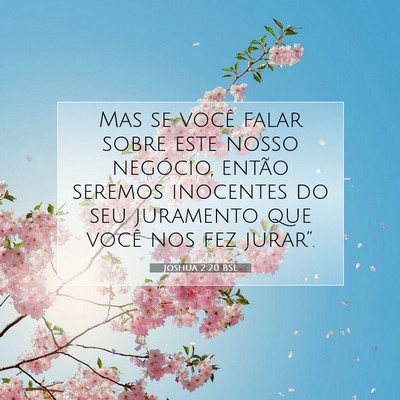 Joshua 2:20 Versículo Bíblico Explicado