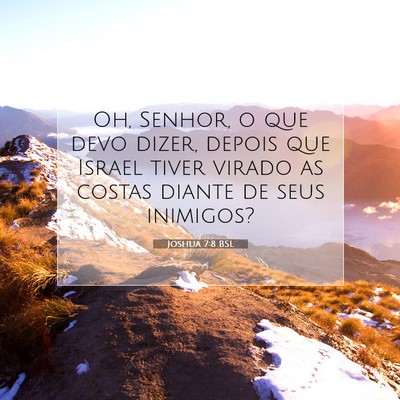 Joshua 7:8 Versículo Bíblico Explicado