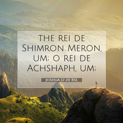 Joshua 12:20 Versículo Bíblico Explicado