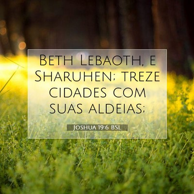 Joshua 19:6 Versículo Bíblico Explicado