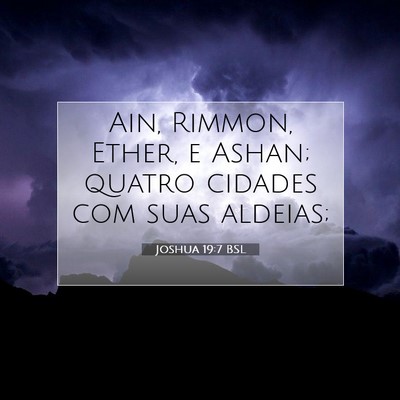 Joshua 19:7 Versículo Bíblico Explicado