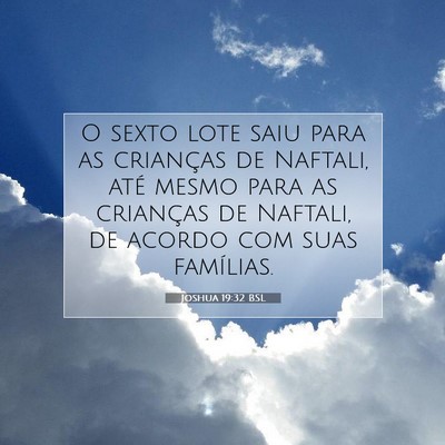 Joshua 19:32 Versículo Bíblico Explicado