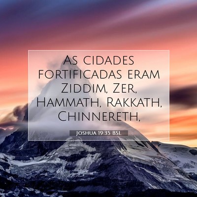Joshua 19:35 Versículo Bíblico Explicado