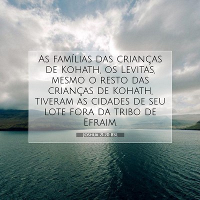 Joshua 21:20 Versículo Bíblico Explicado