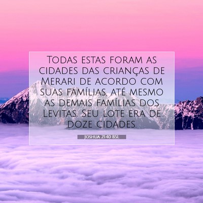 Joshua 21:40 Versículo Bíblico Explicado