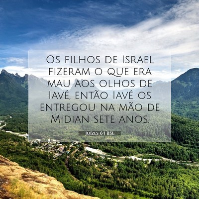 Juízes 6:1 BSL Imagem do Versículo Bíblico