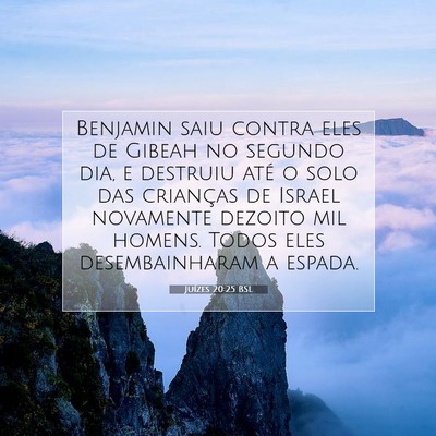 Juízes 20:25 BSL Imagem do Versículo Bíblico