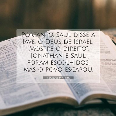 1 Samuel 14:41 BSL Imagem do Versículo Bíblico