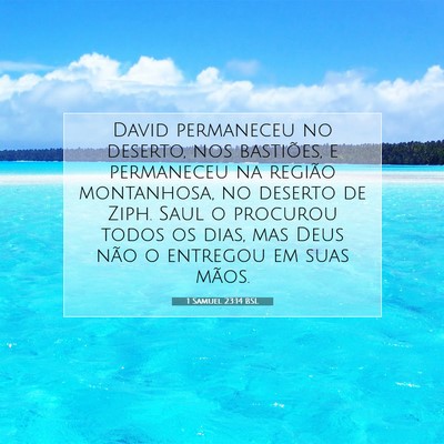 1 Samuel 23:14 BSL Imagem do Versículo Bíblico