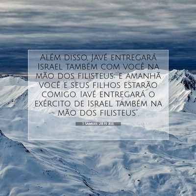 1 Samuel 28:19 BSL Imagem do Versículo Bíblico