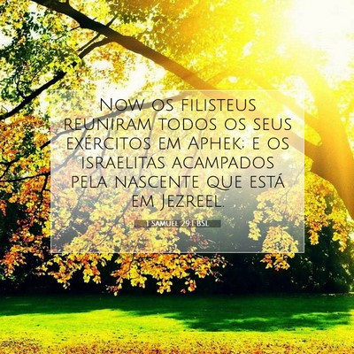 1 Samuel 29:1 BSL Imagem do Versículo Bíblico