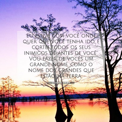 2 Samuel 7:9 BSL Imagem do Versículo Bíblico