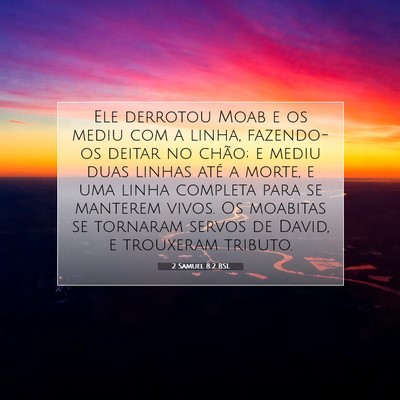 2 Samuel 8:2 BSL Imagem do Versículo Bíblico
