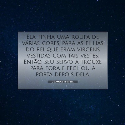 2 Samuel 13:18 Versículo Bíblico Explicado