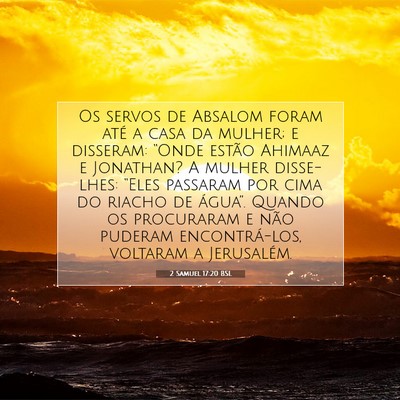 2 Samuel 17:20 Versículo Bíblico Explicado