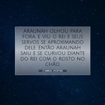 2 Samuel 24:20 Versículo Bíblico Explicado