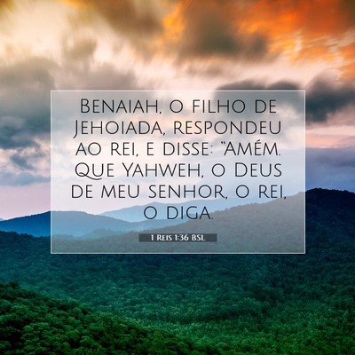 1 Reis 1:36 Versículo Bíblico Explicado