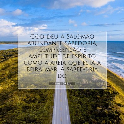 1 Reis 4:29 BSL Imagem do Versículo Bíblico