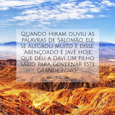 1 Reis 5:7 Versículo Bíblico Explicado