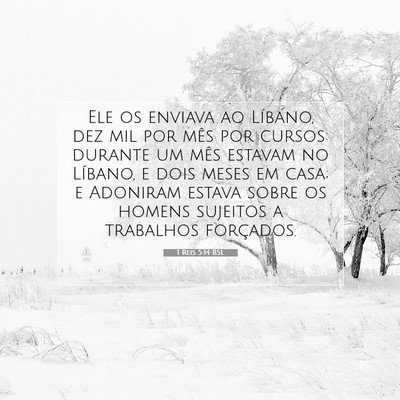 1 Reis 5:14 Versículo Bíblico Explicado