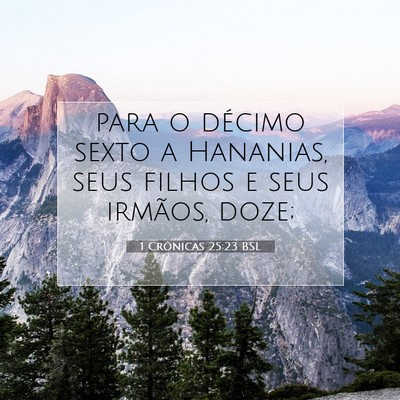 1 Crônicas 25:23 Versículo Bíblico Explicado
