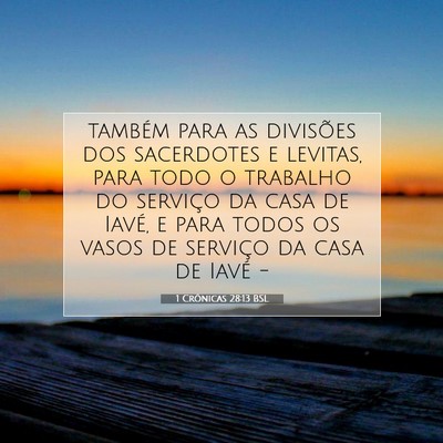 1 Crônicas 28:13 Versículo Bíblico Explicado