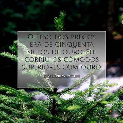 2 Crônicas 3:9 Versículo Bíblico Explicado