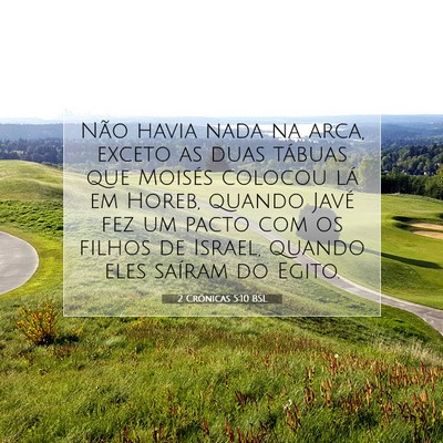 2 Crônicas 5:10 BSL Imagem do Versículo Bíblico