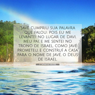 2 Crônicas 6:10 BSL Imagem do Versículo Bíblico