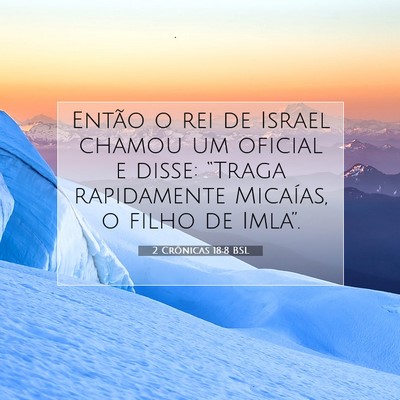 2 Crônicas 18:8 BSL Imagem do Versículo Bíblico