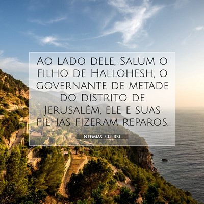 Neemias 3:12 Versículo Bíblico Explicado